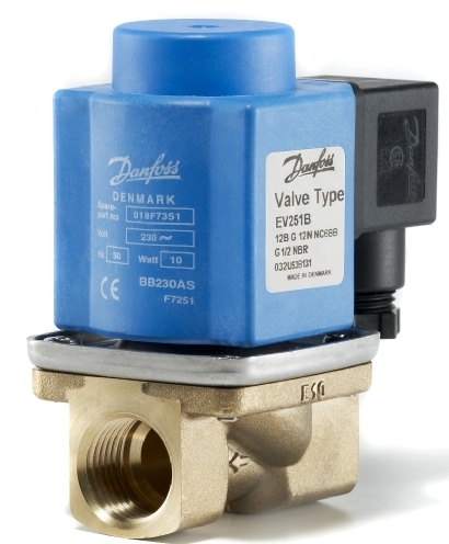 Danfoss - Solenoidov ventily 2-2 s pomocnm zdvihom DANFOSS EV251B